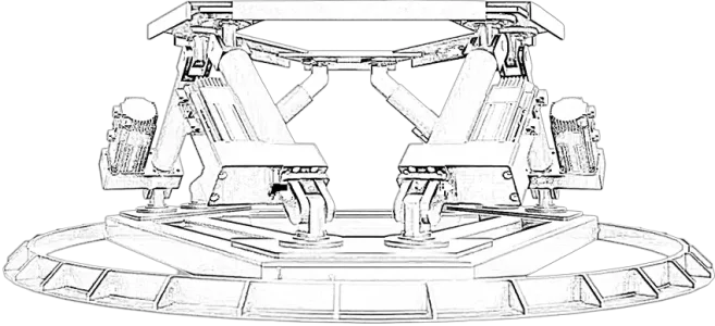 500KG Motion Base Line Drawing